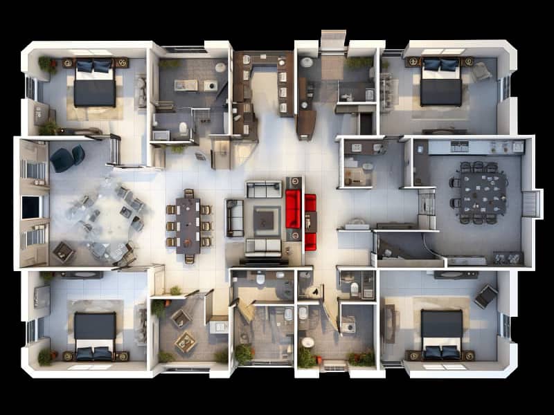 4 BHK Floor Plan