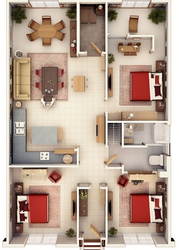 3 BHK Floor Plan