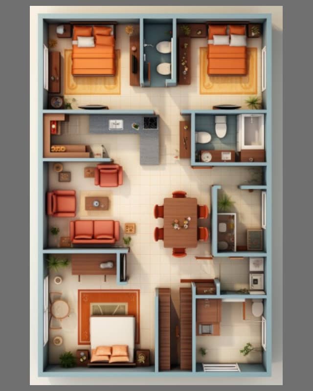 3 BHK Floor Plan