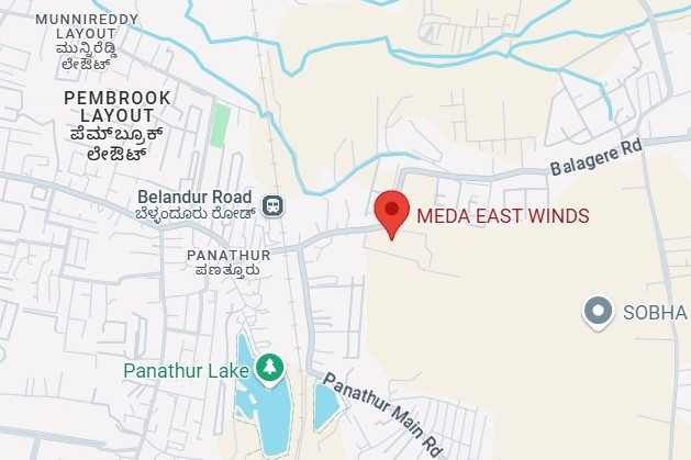 Meda East Winds Detailed Location Map