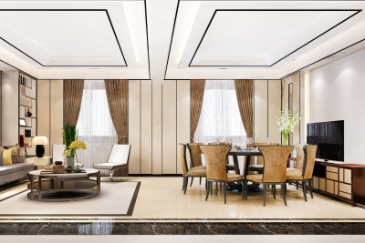 4 BHK Living Room